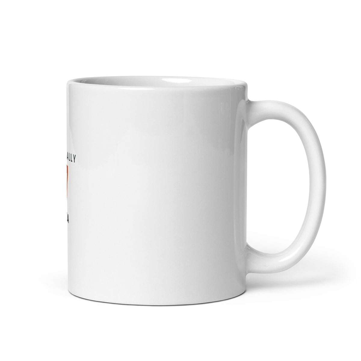 Personalised birthday mug with name and age, 11oz white glossy ceramic mug, handle on the right