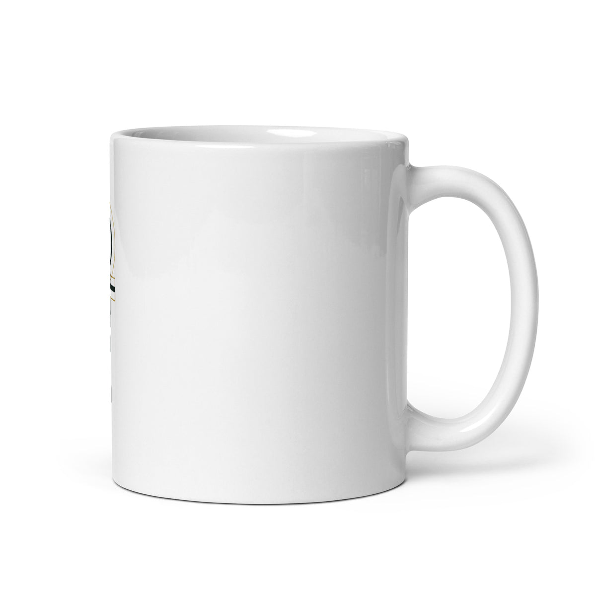 Ankh sacred geometry mug, the ancient Egyptian symbol of life, 11oz white glossy ceramic mug, handle on the right