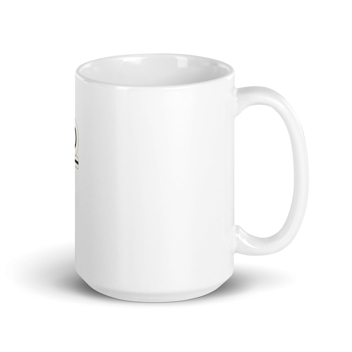 Ankh sacred geometry mug, the ancient Egyptian symbol of life, 15oz white glossy ceramic mug, handle on the right